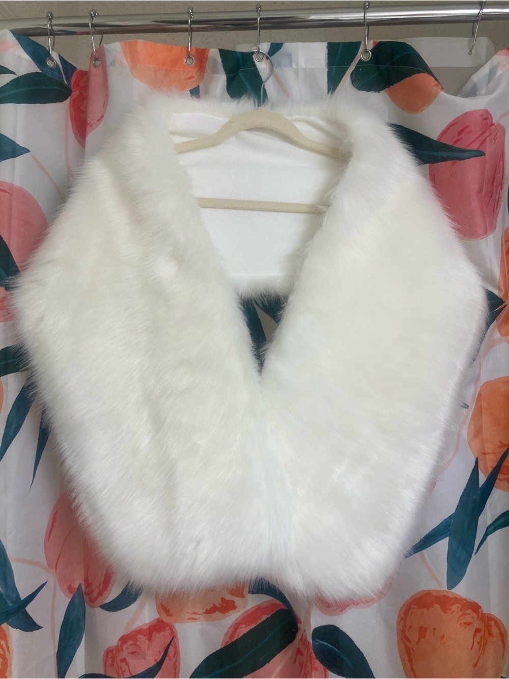 White Faux Fur Bridal Stole - Elegant Women’s Accessory